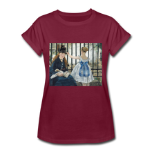 Load image into Gallery viewer, The Railway. Women&#39;s Relaxed Fit T-Shirt - burgundy

