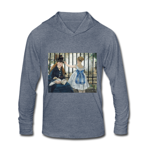 Unisex Tri-Blend Hoodie Shirt - heather blue