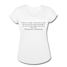 Load image into Gallery viewer, Relations, Women&#39;s Tri-Blend V-Neck T-Shirt - white
