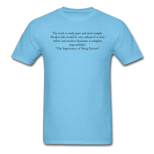 Load image into Gallery viewer, Simple Truth, Unisex Classic T-Shirt - aquatic blue
