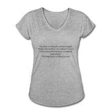 Load image into Gallery viewer, Simple truth, Women&#39;s Tri-Blend V-Neck T-Shirt - heather gray

