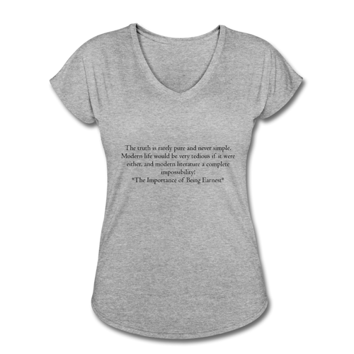 Simple truth, Women's Tri-Blend V-Neck T-Shirt - heather gray