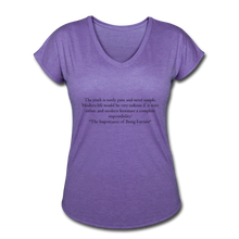 Load image into Gallery viewer, Simple truth, Women&#39;s Tri-Blend V-Neck T-Shirt - purple heather
