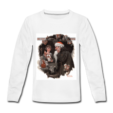 Load image into Gallery viewer, Playing Santa, Kids&#39; Premium Long Sleeve T-Shirt - white

