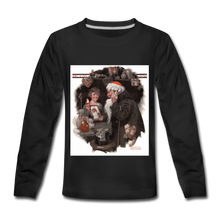 Load image into Gallery viewer, Playing Santa, Kids&#39; Premium Long Sleeve T-Shirt - black
