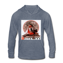 Load image into Gallery viewer, Santa&#39;s Expenses, Unisex Tri-Blend Hoodie Shirt - heather blue
