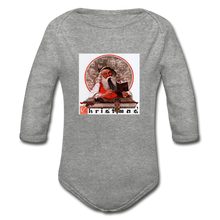 Load image into Gallery viewer, Santa&#39;s Expenses, Organic Long Sleeve Baby Bodysuit - heather gray
