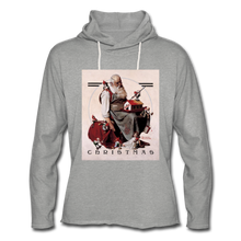 Load image into Gallery viewer, Santa and His Elves, Unisex Lightweight Terry Hoodie - heather gray
