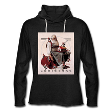 Load image into Gallery viewer, Santa and His Elves, Unisex Lightweight Terry Hoodie - charcoal gray
