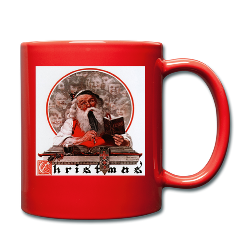 Santa's Expenses, Full Color Mug - red