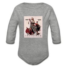 Load image into Gallery viewer, Santa and His Elves, Organic Long Sleeve Baby Bodysuit - heather gray
