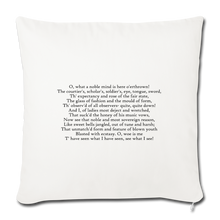 Load image into Gallery viewer, Ophelia&#39;s Madness, Throw Pillow Cover 18” x 18” - natural white

