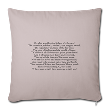 Load image into Gallery viewer, Ophelia&#39;s Madness, Throw Pillow Cover 18” x 18” - light taupe
