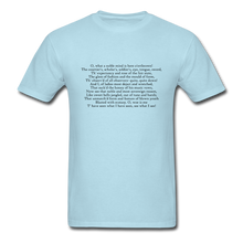 Load image into Gallery viewer, Ophelia&#39;s Madness, Unisex Classic T-Shirt - powder blue
