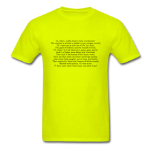 Load image into Gallery viewer, Ophelia&#39;s Madness, Unisex Classic T-Shirt - safety green
