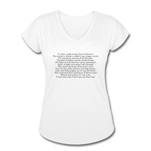 Load image into Gallery viewer, Ophelia&#39;s Madness, Women&#39;s Tri-Blend V-Neck T-Shirt - white
