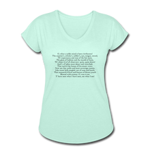 Load image into Gallery viewer, Ophelia&#39;s Madness, Women&#39;s Tri-Blend V-Neck T-Shirt - mint
