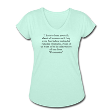 Load image into Gallery viewer, Rational Women, Women&#39;s Tri-Blend V-Neck T-Shirt - mint
