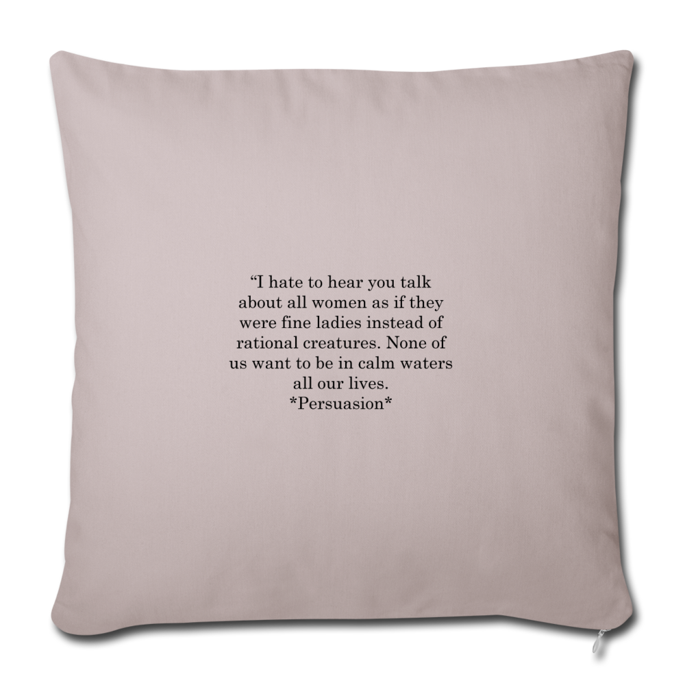 Rational Women, Throw Pillow Cover 18” x 18” - light taupe