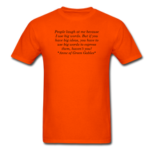 Load image into Gallery viewer, Use Big Words, Unisex T-Shirt - orange

