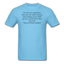 Load image into Gallery viewer, Make Up Your Mind,  Unisex T-Shirt - aquatic blue
