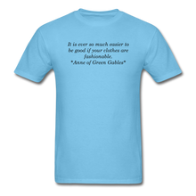 Load image into Gallery viewer, Fashionable Manners, Unisex Classic T-Shirt - aquatic blue
