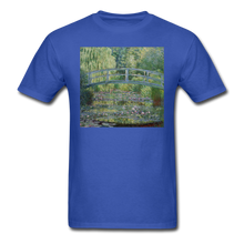 Load image into Gallery viewer, Water Lilies and Japanese Bridge, Unisex Classic T-Shirt - royal blue
