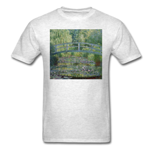Load image into Gallery viewer, Water Lilies and Japanese Bridge, Unisex Classic T-Shirt - light heather gray
