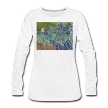 Load image into Gallery viewer, Irises, Women&#39;s Premium Slim Fit Long Sleeve T-Shirt - white
