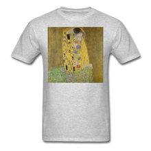 Load image into Gallery viewer, Klimt&#39;s The Kiss, Unisex Classic T-Shirt - heather gray
