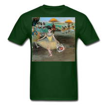 Load image into Gallery viewer, Dancer Bowing with Bouquet, Unisex Classic T-Shirt - forest green
