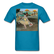 Load image into Gallery viewer, Dancer Bowing with Bouquet, Unisex Classic T-Shirt - turquoise
