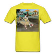 Load image into Gallery viewer, Dancer Bowing with Bouquet, Unisex Classic T-Shirt - yellow
