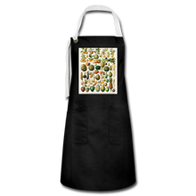 Load image into Gallery viewer, Fruits, Artisan Apron - black/white
