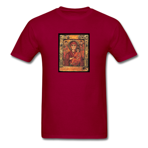Madonna and Child, Men's T-Shirt - dark red