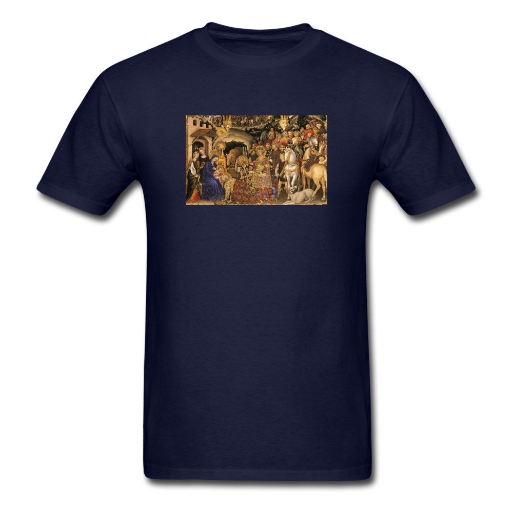 Adoration of the Magi, Unisex T-Shirt - navy