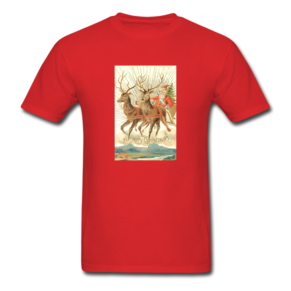 Santa's Sleigh, Unisex T-Shirt - red