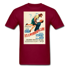 Load image into Gallery viewer, It&#39;s a Wonderful Life Poster, Unisex T-Shirt - burgundy
