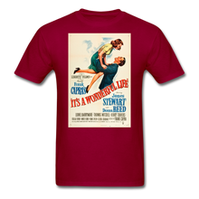 Load image into Gallery viewer, It&#39;s a Wonderful Life Poster, Unisex T-Shirt - dark red
