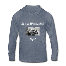 Load image into Gallery viewer, It&#39;s a Wonderful Life! Unisex Tri-Blend Hoodie Shirt - heather blue
