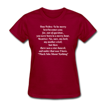 Load image into Gallery viewer, Birth of Beatrice, Women&#39;s T-Shirt - dark red
