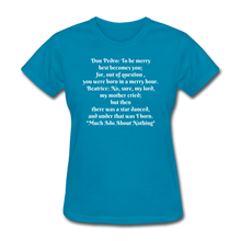 Load image into Gallery viewer, Birth of Beatrice, Women&#39;s T-Shirt - turquoise
