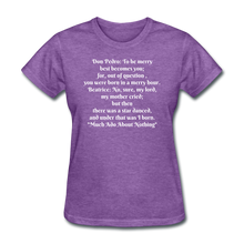 Load image into Gallery viewer, Birth of Beatrice, Women&#39;s T-Shirt - purple heather
