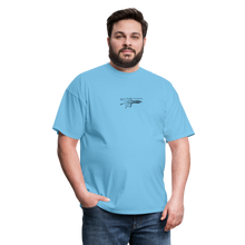 Load image into Gallery viewer, Public Domain Merchandise Merch! Unisex Classic T-Shirt - aquatic blue
