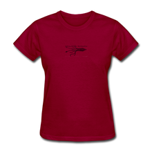 Load image into Gallery viewer, Public Domain Merchandise Merch! Women&#39;s T-Shirt - dark red
