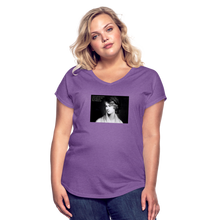 Load image into Gallery viewer, Women&#39;s Tri-Blend V-Neck T-Shirt - purple heather
