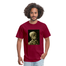 Load image into Gallery viewer, Van Gogh Against Smoking, Unisex Classic T-Shirt - burgundy
