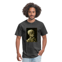 Load image into Gallery viewer, Van Gogh Against Smoking, Unisex Classic T-Shirt - heather black
