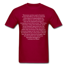 Load image into Gallery viewer, Everyone&#39;s Burden, Unisex Classic T-shirt - dark red
