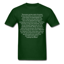 Load image into Gallery viewer, Everyone&#39;s Burden, Unisex Classic T-shirt - forest green
